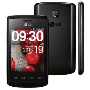 Celular Desbloqueado LG Optimus L1 II Dual E415 Preto com Dual Chip,Tela de 3”, Android 4.1, Câmera 2MP, 3G, Wi-Fi, FM, MP3 e Bluetooth - Tim