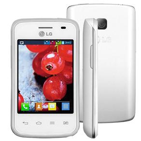 Celular Desbloqueado LG Optimus L1 II Tri E475 Branco com Trial Chip, Tela de 3.0”, Android 4.1, Câmera 2MP, 3G, Wi-Fi, FM, MP3 e Bluetooth