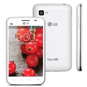 Celular Desbloqueado LG Optimus L4 II E465 Branco com Tela de 3,8”, Tv Digital, Android 4.1, Câmera 3MP, 3G, Wi-Fi, Rádio FM e Bluetooth