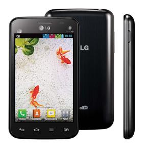 Celular Desbloqueado LG Optimus L4 II Tri Preto com Tela de 3,8”, Trial Chip, Tv Digital, Android 4.1, Câmera 3MP, 3G, Wi-Fi, Rádio FM e Bluetooth