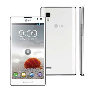 Celular Desbloqueado LG Optimus L9 Branco com Tela de 4.7”, Android 4.0, Câmera 8MP, Dual-Core, 3G, Wi-Fi, FM, MP3 e Cartão 4GB - Tim