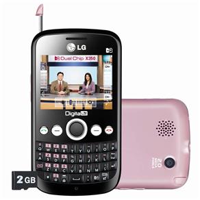 Tudo sobre 'Celular Desbloqueado LG X350 Rosa com Dual Chip, QWERTY, Câmera 2MP, TV Digital, MP3, Rádio FM, Bluetooth e Fone de Ouvido'