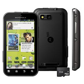Celular Desbloqueado Motorola Defy+MB526 Titânio com Câmera 5MP, 3G, GPS, Wi-Fi, Android 2.3, FM,Touch Screen, MP3 e Rádio FM