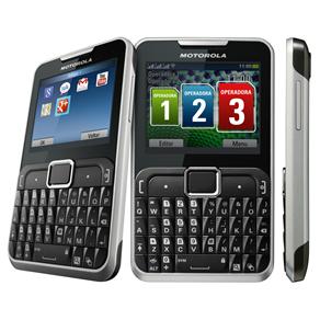 Celular Desbloqueado Motorola MOTOGO! SLIM EX505 Trial Chip com Teclado QWERTY, Câmera 2MP, Wi-Fi, Bluetooth, FM, MP3 e Cartão 4GB