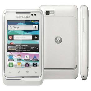 Celular Desbloqueado Motorola MOTOSMART ME XT303 Branco com Câmera 2MP, Android 2.3, MP3, FM, 3G, GPS, Wi-Fi, Bluetooth e Cartão 4GB