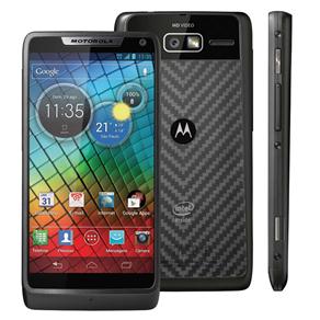 Celular Desbloqueado Motorola RAZR™ I Preto com Processador Intel® de 2 GHz, Tela de 4.3’’, Android 4.0, Câmera 8MP, Wi-Fi, 3G, NFC, GPS e Bluetooth