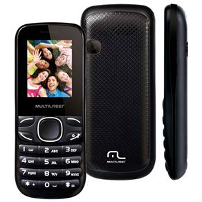 Celular Desbloqueado Multilaser Max II P3297 Preto com Quadri Chip, Câmera VGA, MP3, MP4, Rádio FM, Bluetooth e Fone de Ouvido