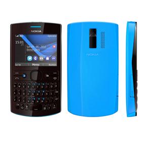 Celular Desbloqueado Nokia Asha 205 Preto/Azul com Dual Chip, Câmera VGA, Teclado QWERTY, Rádio FM, MP3 e Fone de Ouvido