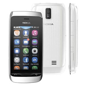 Celular Desbloqueado Nokia Asha 310 Branco com Dual Chip, Câmera 2MP, Touch Screen, Wi-Fi, Bluetooth, Rádio FM, MP3, Fone de Ouvido e Cartão 2GB - Tim