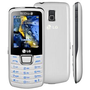 Celular Desbloqueado Oi LG A290 Branco Tri Chip com Câmera 1.3MP, Bluetooth, Rádio FM, MP3, Fone de Ouvido e Cartão 2GB