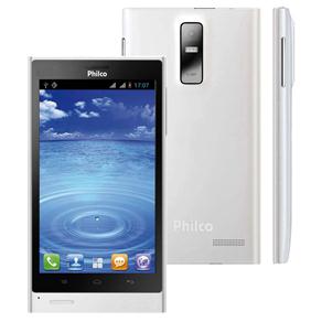 Celular Desbloqueado Philco Phone 500 Branco com Dual Chip, Tela 5", Android 4.0, Câmera 8MP, Processador Dual Core 1,2Ghz, GPS, Wi-Fi e Bluetooth