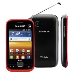 Celular Desbloqueado Samsung C3313T com Dual Chip, Tv Digital, Câmera 2MP, Rádio FM, MP3, Bluetooth, Touch Screen, Fone e Cartão 2GB