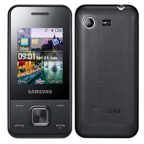 Celular Desbloqueado Samsung E2330 Preto C/ Câmera, MP3 Player, Rádio FM, Bluetooth e Fone de Ouvido