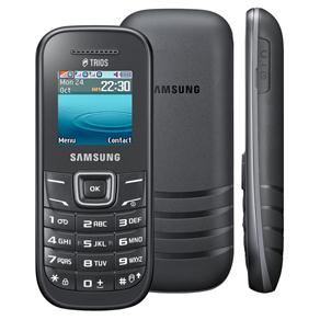 Celular Desbloqueado Samsung E1203 Trios Cinza com Trial Chip, Rádio FM e Fone de Ouvido