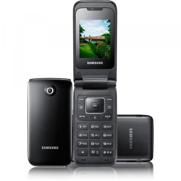 Celular Desbloqueado Samsung E2530 Preto Câmera 1.3MP MP3 Player Bluetooth Rádio FM Fone de Ouvido
