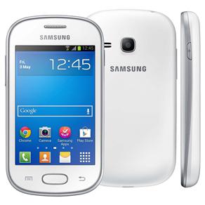 Celular Desbloqueado Samsung Galaxy Fame Lite Branco com Tela 3.5", Android 4.1, Wi-Fi, 3G, Câmera 3MP,GPS e Bluetooth - Vivo