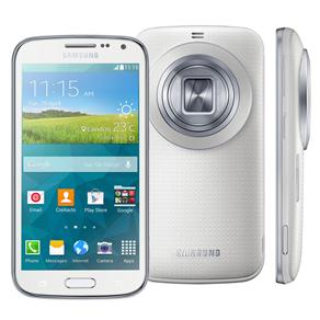 Celular Desbloqueado Samsung Galaxy K Zoom Branco com Tela 4.8'', Câmera 20.7MP, Android 4.4, Processador Hexa-Core, 3G/4G e Wi-Fi