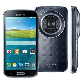 Celular Desbloqueado Samsung Galaxy K Zoom Preto com Tela 4.8'', Câmera 20.7MP, Android 4.4, Processador Hexa-Core, 3G/4G e Wi-Fi