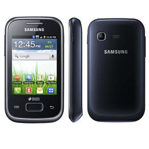 Celular Desbloqueado Samsung Galaxy Pocket Duos Preto GT-S5302 com Android 2.3, Wi-Fi, 3G, GPS, Câmera 2MP, Rádio, MP3, Touch, Bluetooth e Fone - Tim