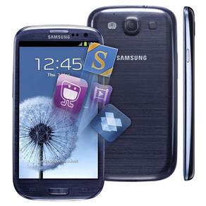 Celular Desbloqueado Samsung I9300 Galaxy S III Grafite C/ Tela 4.8", Câm. 8MP + 1.9MP Frontal, Android 4.0, 3G, Processador Quad-Core e Wi-Fi - Tim