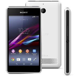 Celular Desbloqueado Sony Xperia E1 Branco com Dual Chip, Tela de 4", Câmera 3MP, Android 4.3, 3G, Wi-Fi e Processador Dual Core de 1,2 GHz - Claro
