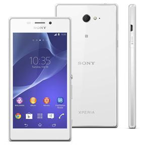 Celular Desbloqueado Sony Xperia M2 Branco com Tela 4.8", 4G, Câmera 8MP, 3G, Wi-Fi, Android 4.3 e Processador Quad-Core 1,2GHz