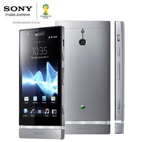Celular Desbloqueado Sony Xperia P Prata com Tela de 4", Câmera 8MP, Processador Dual Core, Android 2.3, 3G, Wi-Fi, AGPS, Touch e Bluetooth