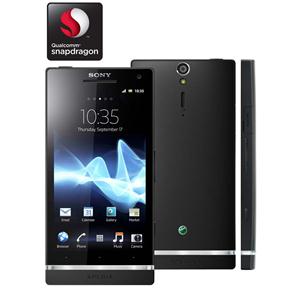 Celular Desbloqueado Sony Xperia S Preto com Tela de 4,3", Câmera 12.1MP, Processador Dual Core, Android 2.3, 3G, Wi-Fi, AGPS, Touch e Bluetooth - Oi