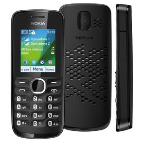 Celular Desbloqueado Tim Nokia 110 Preto com Dual Chip, Câmera VGA, Bluetooth e Rádio FM