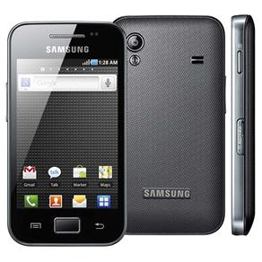 Celular Desbloqueado Vivo Samsung Galaxy Ace S5830 Onix Black com Câmera 5.0, Android 2.2, GPS, Wi-Fi, 3G, Bluetooth, MP3, Touch Screen e Fone