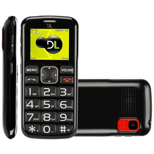 Celular DL, Dual Chip, Câmera, Rádio FM, Preto - YC 110