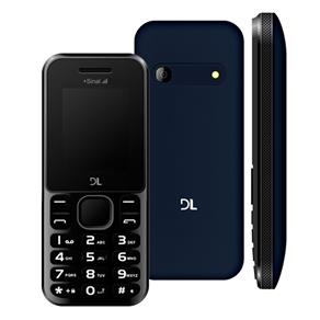 Celular DL YC 215 Azul com Tela de 1.77”, Dual Chip, Câmera VGA, MP3 e Rádio FM