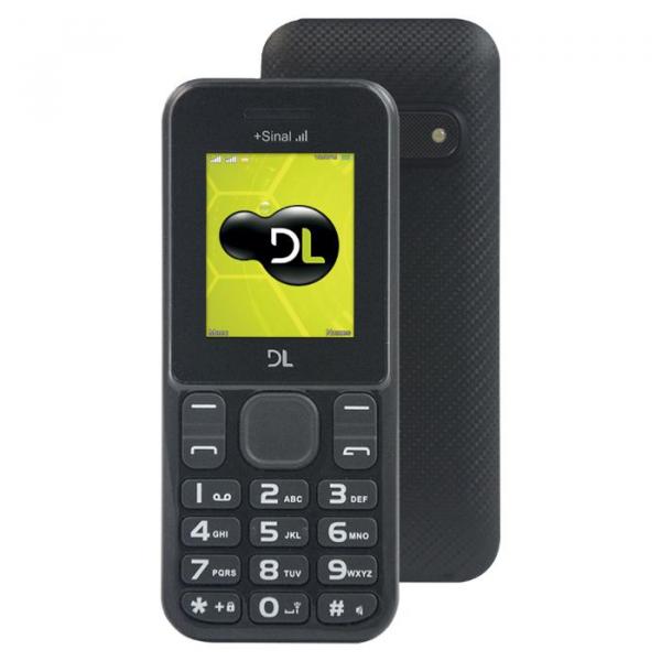Celular DL YC210 Dual Chip,Câmera C/Flash, Rádio FM, MP3, Micro SD, Bateria de Longa Duração, Preto.