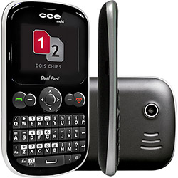 Celular Dual Chip CCE Mobi QW15, Desbloqueado, Teclado Qwerty, Câmera VGA, MP3 Player, Rádio FM, Preto