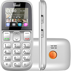 Celular Dual Chip Freecel Free Vision Desbloqueado Branco com Tela LCD 2", Bluetooth, Rádio FM e MP3/MP4 Player