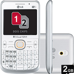Celular Dual Chip LG C397 Desbloqueado Branco Wi-Fi Memória Interna 1GB e Cartão 2GB