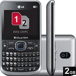 Celular Dual Chip LG C397 Desbloqueado Preto Wi-Fi Memória Interna 1GB e Cartão 2GBB