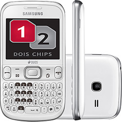Tudo sobre 'Celular Dual Chip Samsung Ch@t 333 Duos Desbloqueado Branco Câmera 2MP'