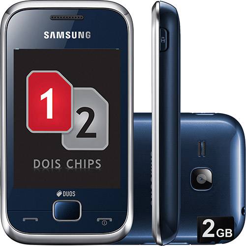 Tudo sobre 'Celular Dual Chip Samsung Rex 60 com TV Digital Azul - Câmera 2MP Memória Interna 80MB e Cartão 2GB'