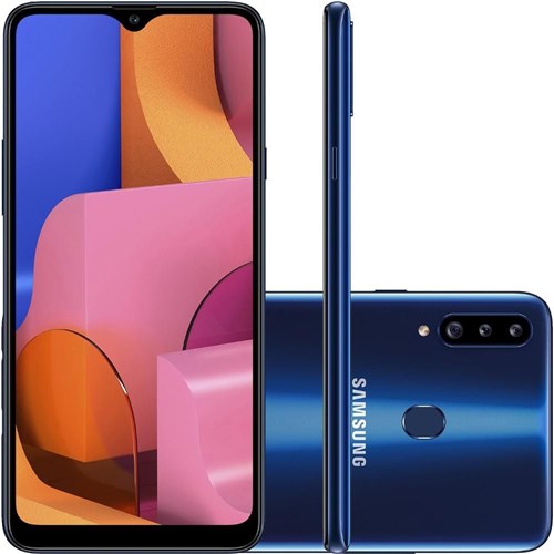 Celular Galaxy A20S Azul 32GB Câmera Tripla 13MP + 5MP + 8MP Samsung