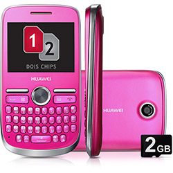 Celular Huawei G6608, Desbloqueado, Rosa, Dual Chip, Câmera 3.2MP, Wi-Fi, Memória Interna 500KB e Cartão 2GB