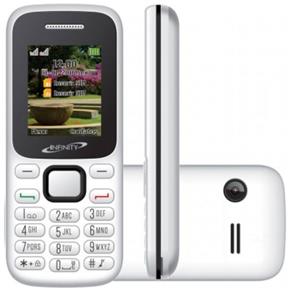 Celular Infinity K181 Dual Chip Branco - Bluetooth, Conexão com Antena Rural, Lanterna, Câmera VGA