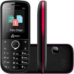 Celular Lenoxx CX-900 Desbloqueado Preto e Vermelho VGA