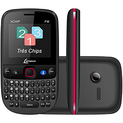 Celular Lenoxx CX-910 Desbloqueado Preto e Vermelho VGA