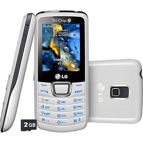 Tudo sobre 'Celular LG A290 Desbloqueado Oi Prata - Tri Chip Memória Interna 4MB e Cartão de Memória 2GB'