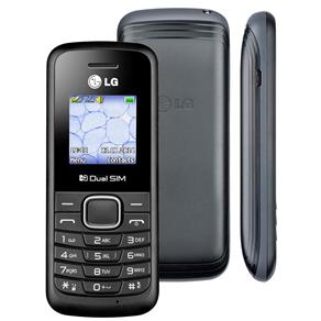 Celular LG B220 Preto com Dual Chip, Rádio FM, Display Colorido de 1.45” e Super Lanterna