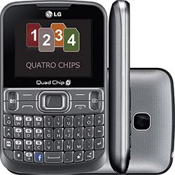Celular LG C299 Desbloqueado, Prata, Câmera VGA, Quad Chip, Qwerty