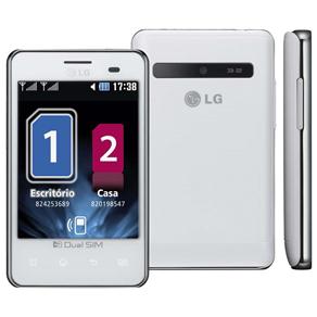 Celular LG Optimus L3 Dual E405 Branco com Dual Chip,Tela de 3,2”, Android 2.3, Câmera 3.2MP, 3G, Wi-Fi, GPS, FM, MP3, Bluetooth - Tim