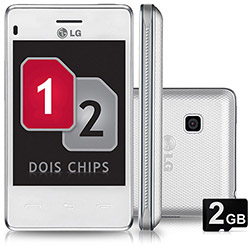 Celular LG T375 Desbloqueado Tim Branco Dual Chip + Cartão de Memória 2GB