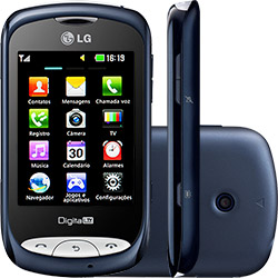 Celular LG Wink Desbloqueado TIM, Azul Marinho, Câmera 2.0MP, TV Digital, Memória Interna 40MB e Cartão 2GB